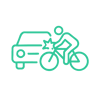 Incidente stradale tra ciclista e auto